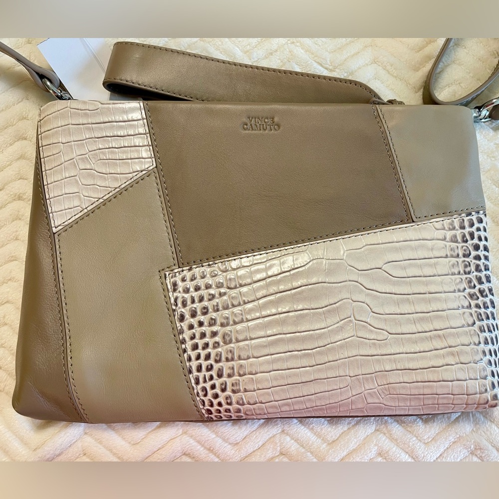Vince Camuto Gray and Cream Women's Bag